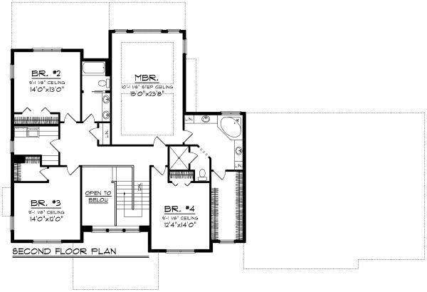 Dream House Plan - Craftsman Floor Plan - Upper Floor Plan #70-1185