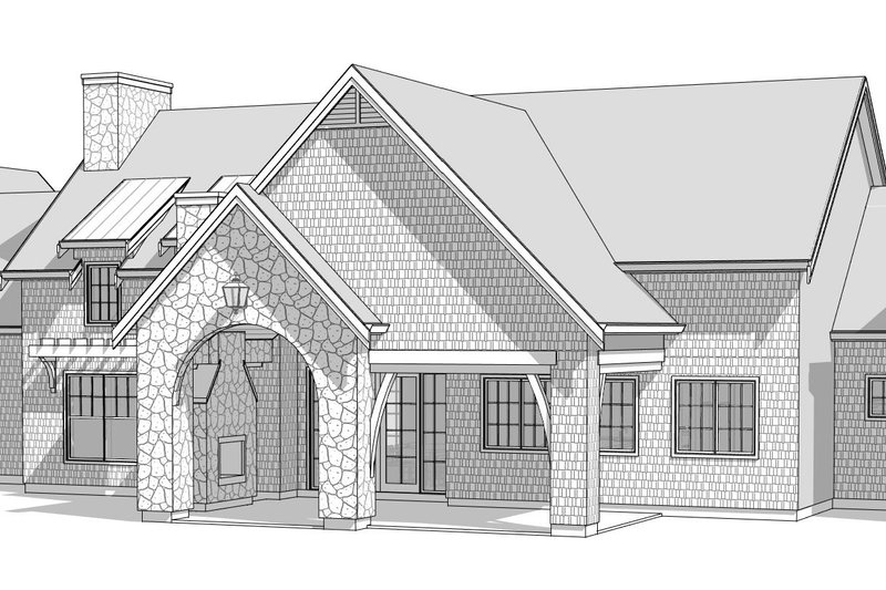 House Blueprint - Exterior - Rear Elevation for Farmhouse House Plan #1114-102 - 5 bed, 4.5 bath