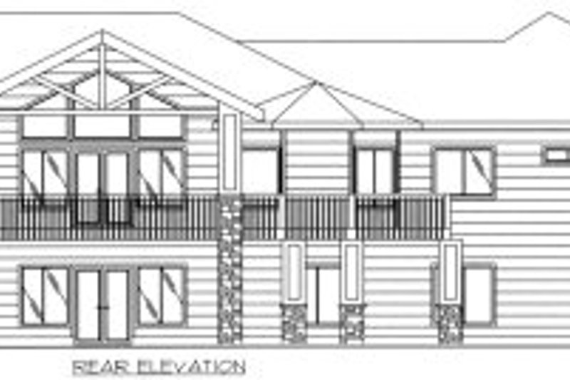 Home Plan - Exterior - Rear Elevation 1 for Traditional House Plan #117-390 - 3 bed, 3.5 bath