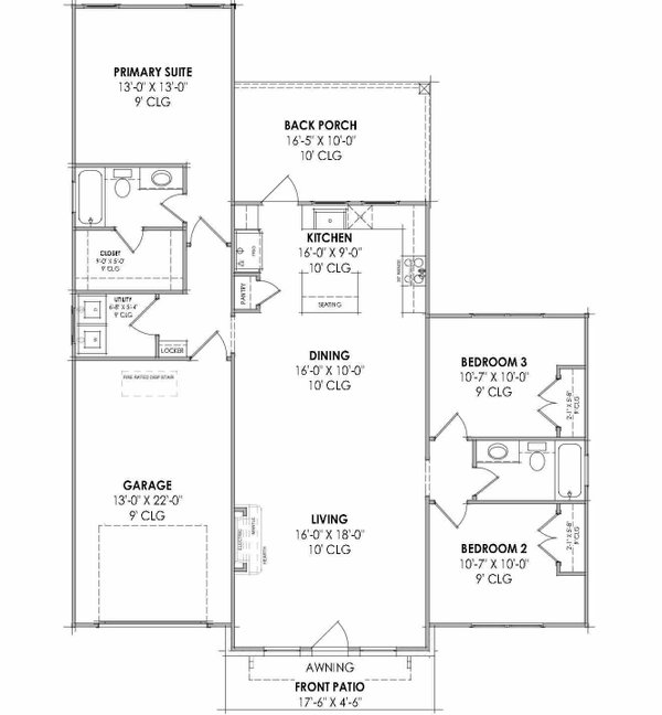 Home Plan - Country Floor Plan - Main Floor Plan #1096-146