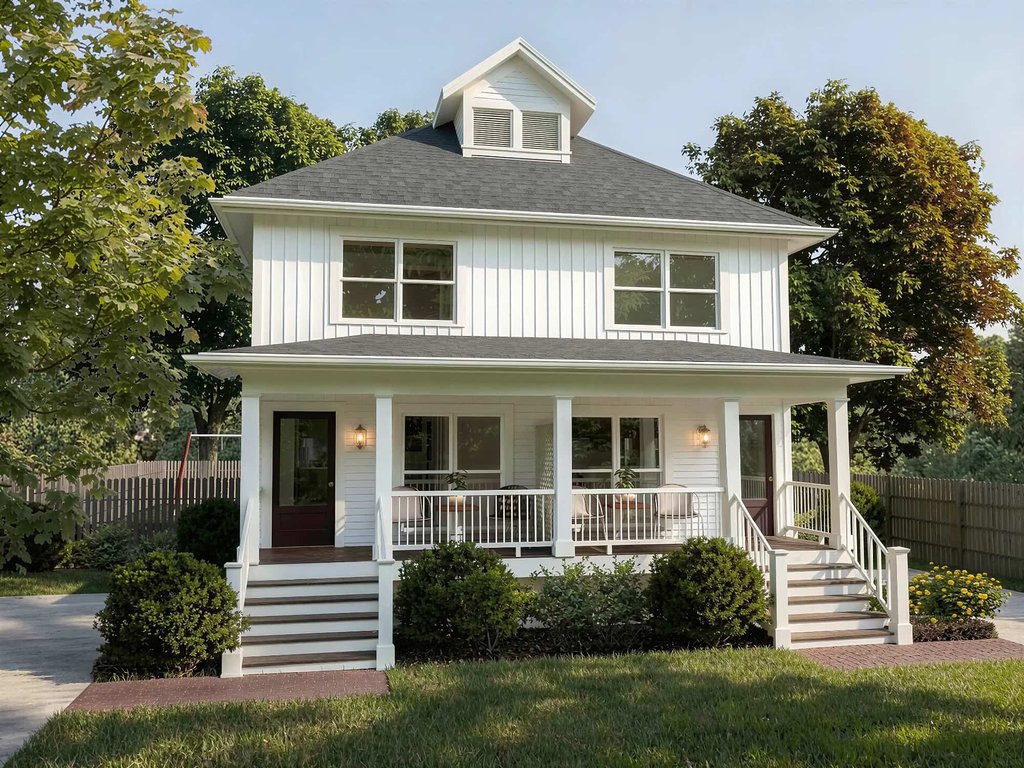 Exterior - Front Elevation 2 for Farmhouse House Plan #79-276 - 4 bed, 2.5 bath