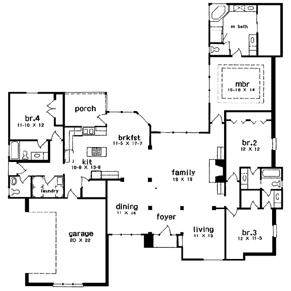 Home Plan - European Floor Plan - Main Floor Plan #301-112