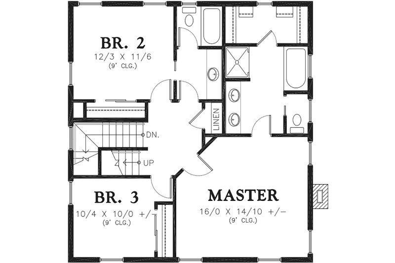Home Plan - Floor Plan - Upper Floor for Traditional House Plan #48-966 - 3 bed, 3.5 bath