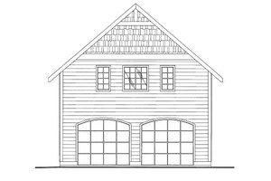 Exterior - Front Elevation 3 for Traditional House Plan #117-707, 0.5 bath