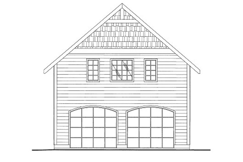 Home Plan - Exterior - Front Elevation 3 for Traditional House Plan #117-707, 0.5 bath