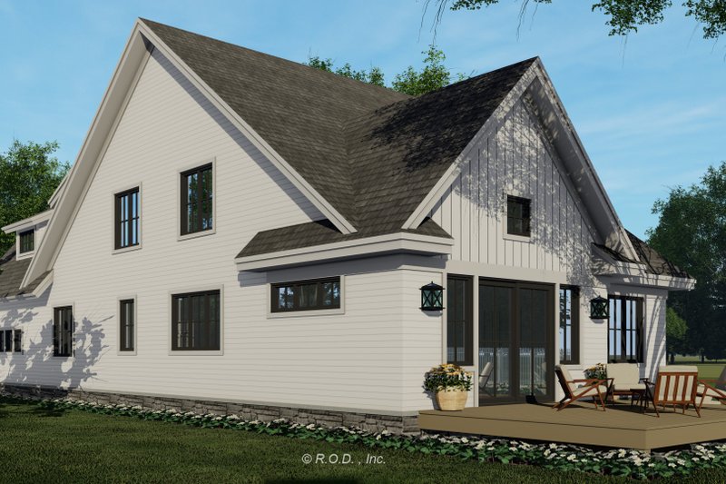 House Plan Design - Exterior - Rear Elevation 1 for Farmhouse House Plan #51-1565 - 4 bed, 2.5 bath