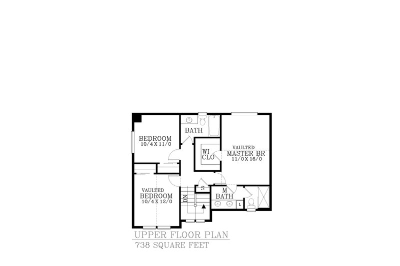 House Design - Floor Plan - Upper Floor for Craftsman House Plan #53-730 - 3 bed, 2.5 bath