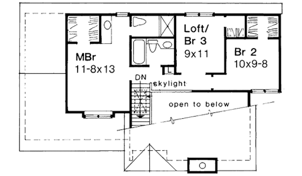 Modern Floor Plan - Upper Floor Plan #320-124