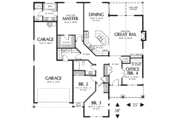 Craftsman Style House Plan - 3 Beds 2 Baths 2000 Sq/Ft Plan #48-241 