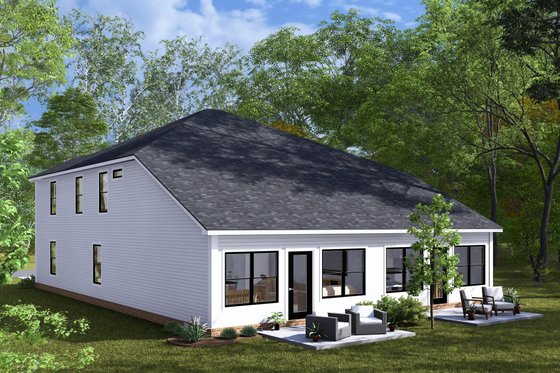 Exterior - Rear Elevation for Cottage House Plan #513-2295 - 6 bed, 6 bath