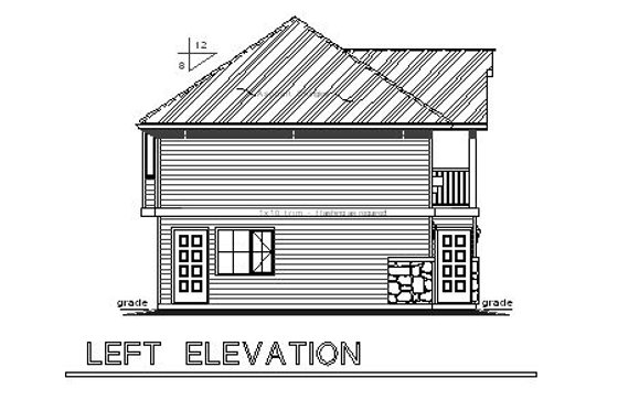 Exterior - Other Elevation 1 for Traditional House Plan #18-319 - 2 bed, 2 bath