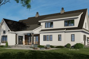 Exterior - Rear Elevation for Farmhouse House Plan #51-1220 - 5 bed, 4.5 bath