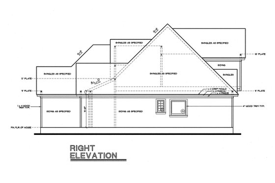 Exterior - Other Elevation 1 for Country House Plan #20-262 - 3 bed, 2.5 bath