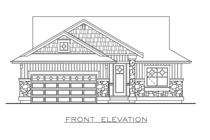 Home Plan - Exterior - Front Elevation 3 for Craftsman House Plan #1100-167 - 3 bed, 2 bath