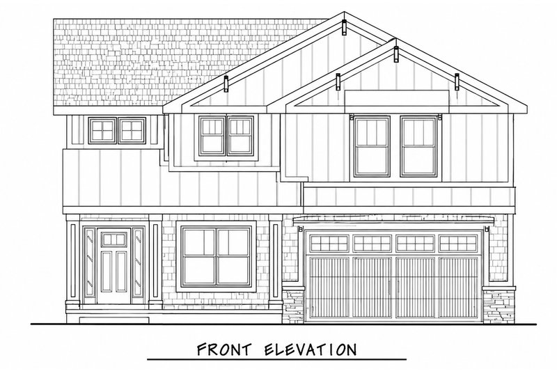 Home Plan - Exterior - Front Elevation 4 for Craftsman House Plan #20-2343 - 4 bed, 2.5 bath