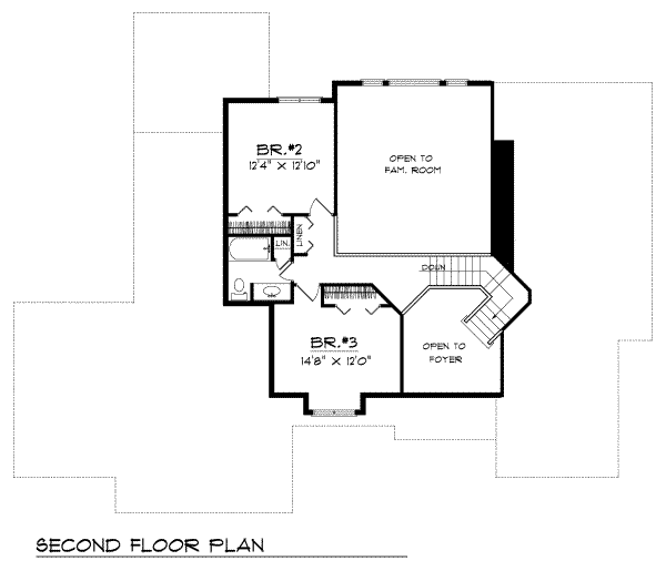Home Plan - Traditional Floor Plan - Upper Floor Plan #70-419