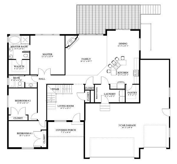 House Plan Design - Traditional Floor Plan - Main Floor Plan #1060-45