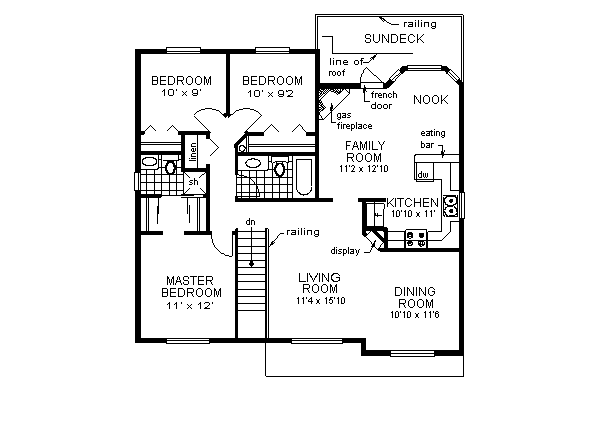 House Design - Traditional Floor Plan - Main Floor Plan #18-270