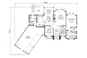European Style House Plan - 3 Beds 2.5 Baths 2402 Sq/Ft Plan #51-111 