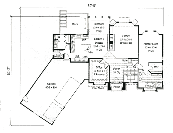 European Floor Plan - Main Floor Plan #51-111