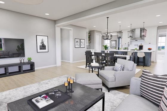 Interior - Family Room 5 for Farmhouse House Plan #51-1277 - 4 bed, 4.5 bath