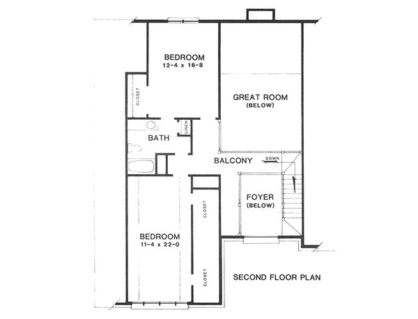 Architectural House Design - Upper Floor Plan - 2700 square foot European home
