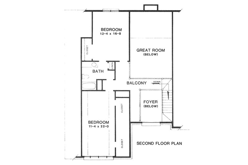 Architectural House Design - Upper Floor Plan - 2700 square foot European home