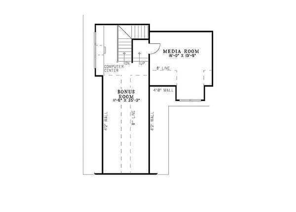 Craftsman Floor Plan - Upper Floor Plan #17-2374