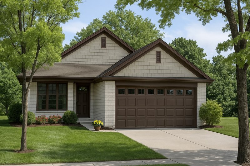 Architectural House Design - Cottage Exterior - Front Elevation Plan #17-2546