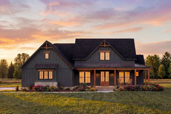 Exterior - Front Elevation 3 for Farmhouse House Plan #1074-137 - 4 bed, 3.5 bath