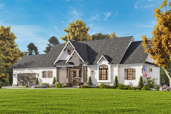 Exterior - Front Elevation 6 for Traditional House Plan #54-710 - 4 bed, 4 bath