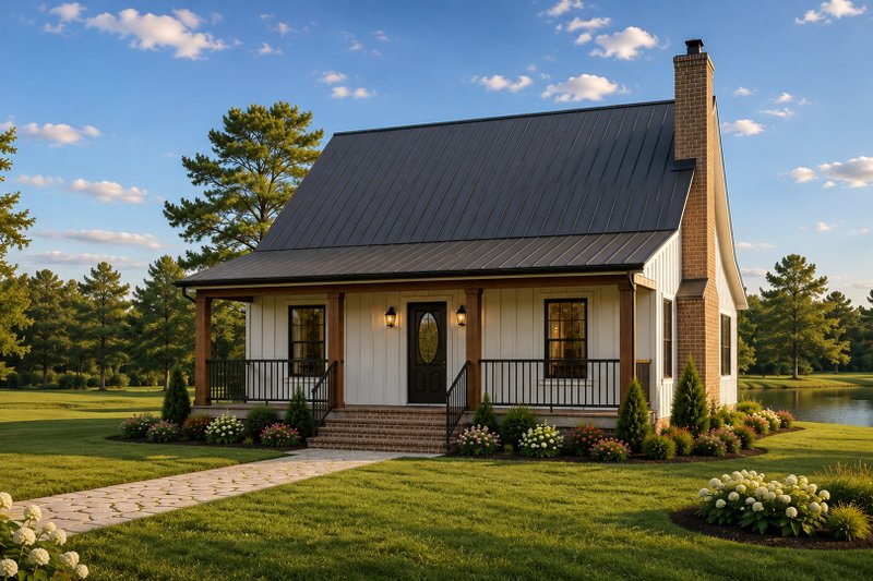 Home Plan - Exterior - Front Elevation 2 for Cottage House Plan #21-668 - 2 bed, 1 bath