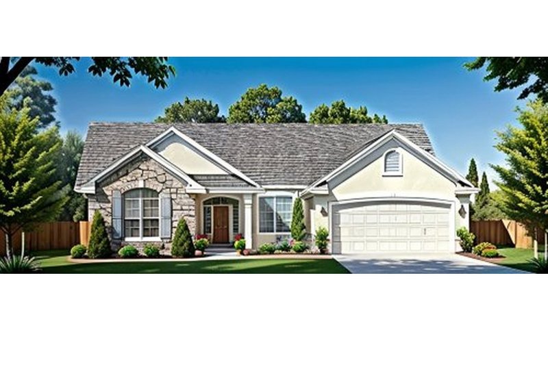 Traditional Style House Plan - 2 Beds 2 Baths 1287 Sq/Ft Plan #58-162