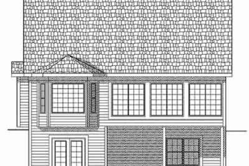 Home Plan - Exterior - Rear Elevation for Traditional House Plan #70-661 - 3 bed, 2.5 bath