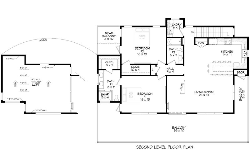 House Design - Floor Plan - Main Floor for Contemporary House Plan #932-1129 - 3 bed, 3 bath