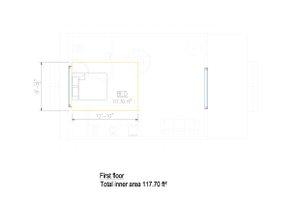 Floor Plan - Upper Floor for Cabin House Plan #549-30 - 1 bed, 1 bath
