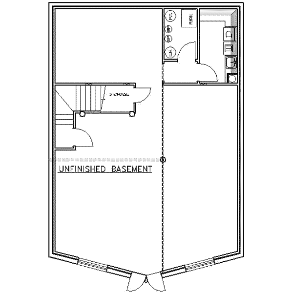 Architectural House Design - Log Floor Plan - Lower Floor Plan #117-103