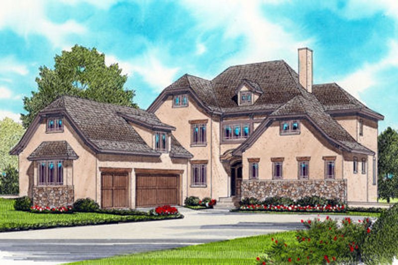 Dream House Plan - European Exterior - Front Elevation Plan #413-812