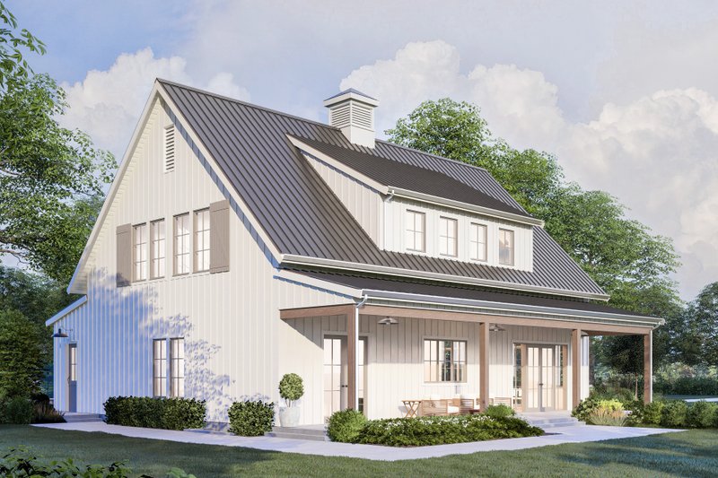 House Blueprint - Exterior - Rear Elevation for Barndominium House Plan #1114-72 - 4 bed, 2.5 bath