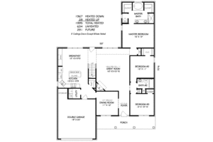 Floor Plan - Main Floor for Traditional House Plan #424-284 - 3 bed, 2 bath