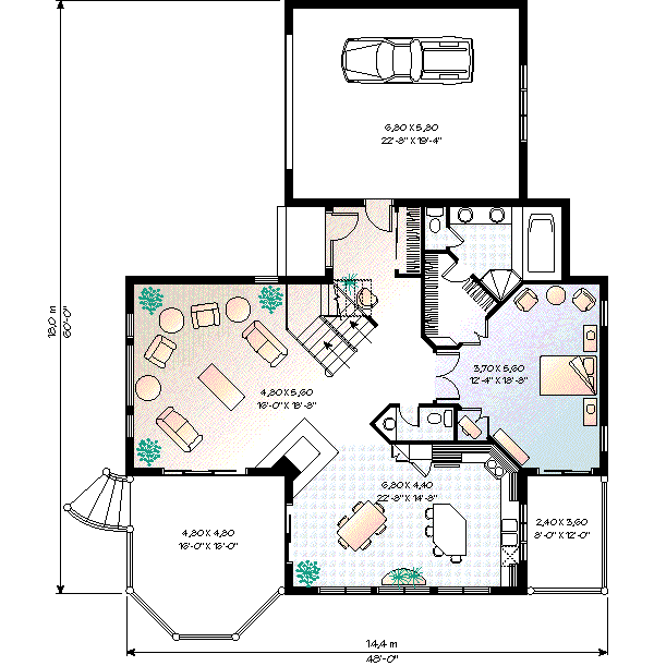 Home Plan - European Floor Plan - Main Floor Plan #23-2027