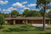 European Style House Plan - 4 Beds 4.5 Baths 4831 Sq/Ft Plan #17-2559 Exterior 