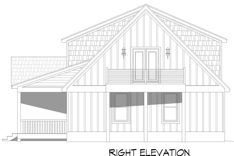 Home Plan - Exterior - Other Elevation 1 for Southern House Plan #932-813 - 3 bed, 2 bath