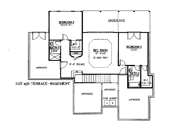 House Plan Design - Country Floor Plan - Lower Floor Plan #437-39