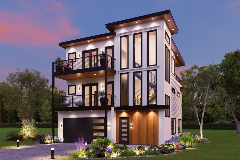 Exterior - Front Elevation 2 for Contemporary House Plan #932-1430 - 4 bed, 4.5 bath