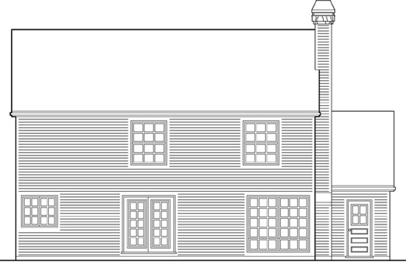 Home Plan - Exterior - Rear Elevation for Traditional House Plan #48-204 - 3 bed, 2.5 bath