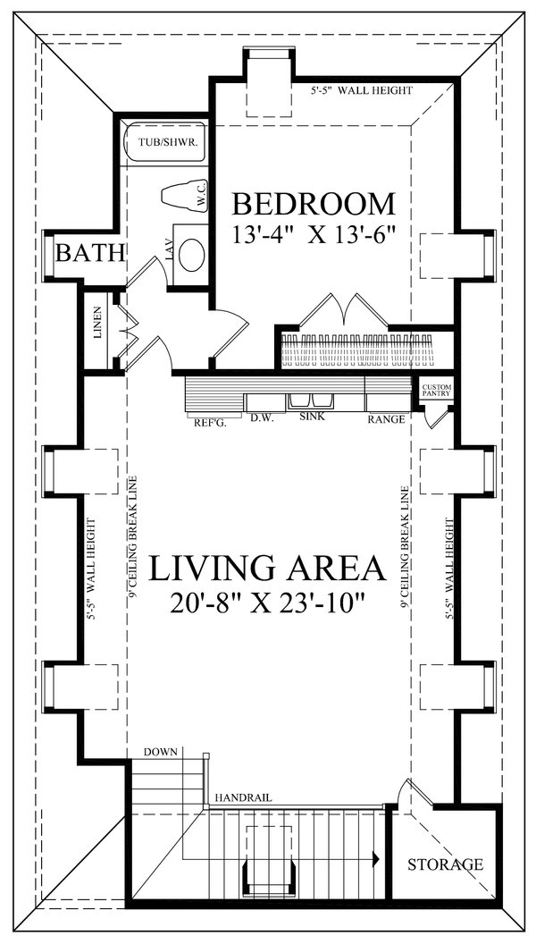 House Blueprint - Cottage Floor Plan - Upper Floor Plan #137-381