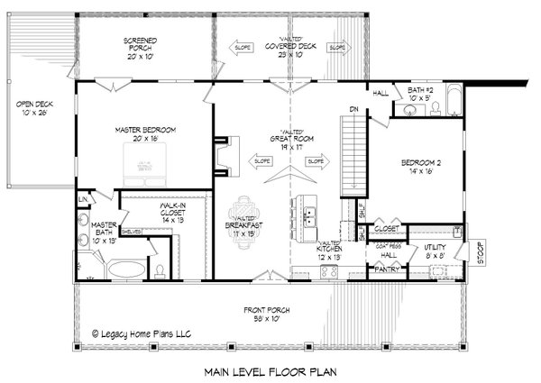 House Blueprint - Country Floor Plan - Main Floor Plan #932-758