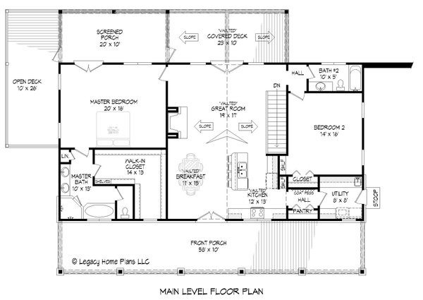 Country Floor Plan - Main Floor Plan #932-758