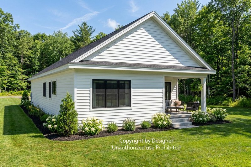 Dream House Plan - Exterior - Rear Elevation for Farmhouse House Plan #51-1547 - 2 bed, 2 bath